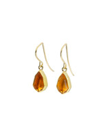 Sam Woehrmann Citrine Tablet Earrings in 18k & 22k Gold