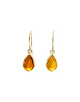 Sam Woehrmann Citrine Tablet Earrings in 18k & 22k Gold