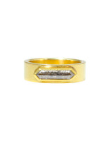 Sam Woehrmann Grey Diamond Hexagon East West Ring in 18k & 22k Gold