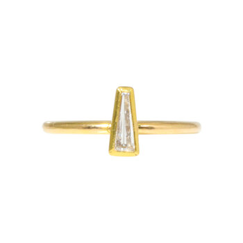 Sam Woehrmann Diamond Tapered Baguette Ring in 18k & 22k Gold