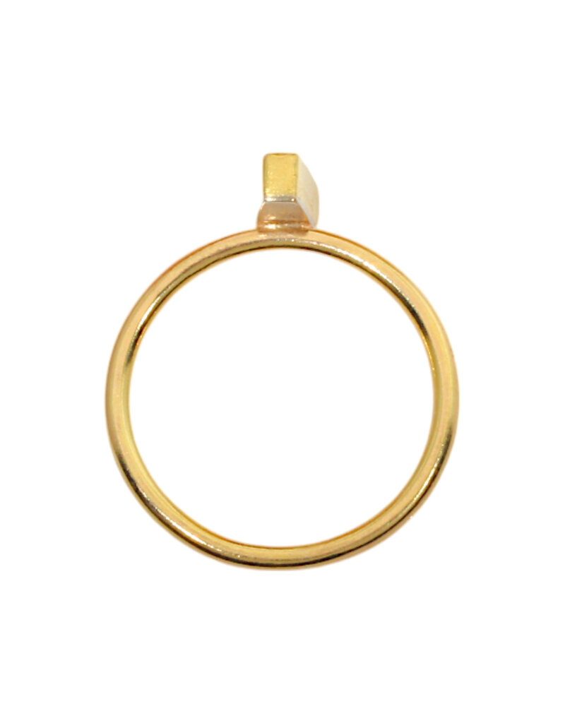 Sam Woehrmann Diamond Tapered Baguette Ring in 18k & 22k Gold