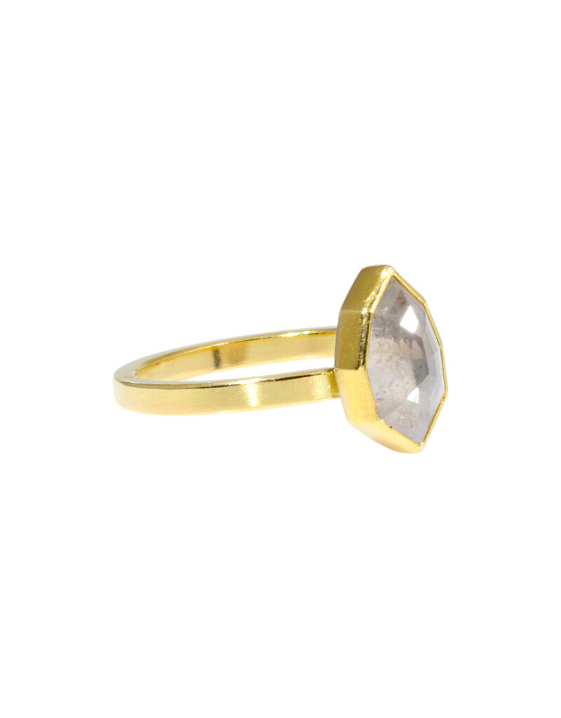 Sam Woehrmann Icy Diamond Shield Ring in 18k & 22k Gold