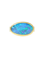 Sam Woehrmann Black Opal East West Ring in 18k & 22k Gold
