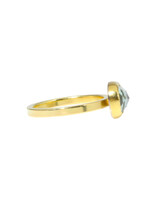 Sam Woehrmann Light Green Oval Sapphire East West Ring in 18k & 22k Gold
