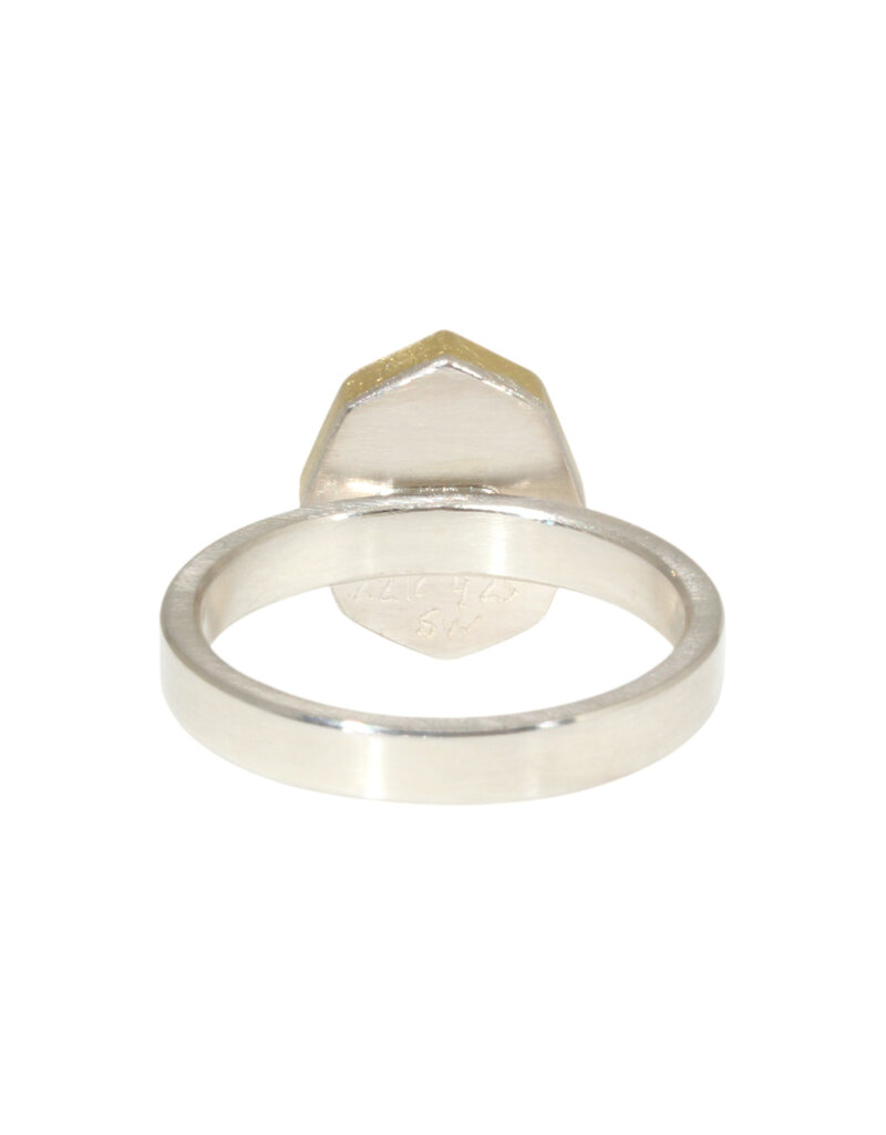 Sam Woehrmann Amethyst Tablet Ring in Silver & 22k Gold