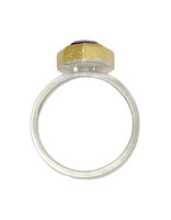 Sam Woehrmann Amethyst Tablet Ring in Silver & 22k Gold