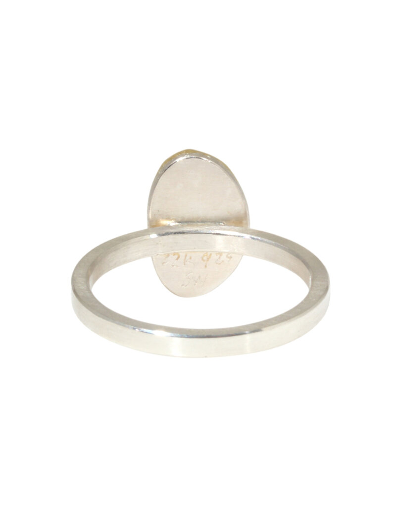 Sam Woehrmann Rose Cut Aqua Ring in Silver & 22k Gold