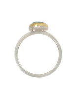 Sam Woehrmann Rose Cut Aqua Ring in Silver & 22k Gold