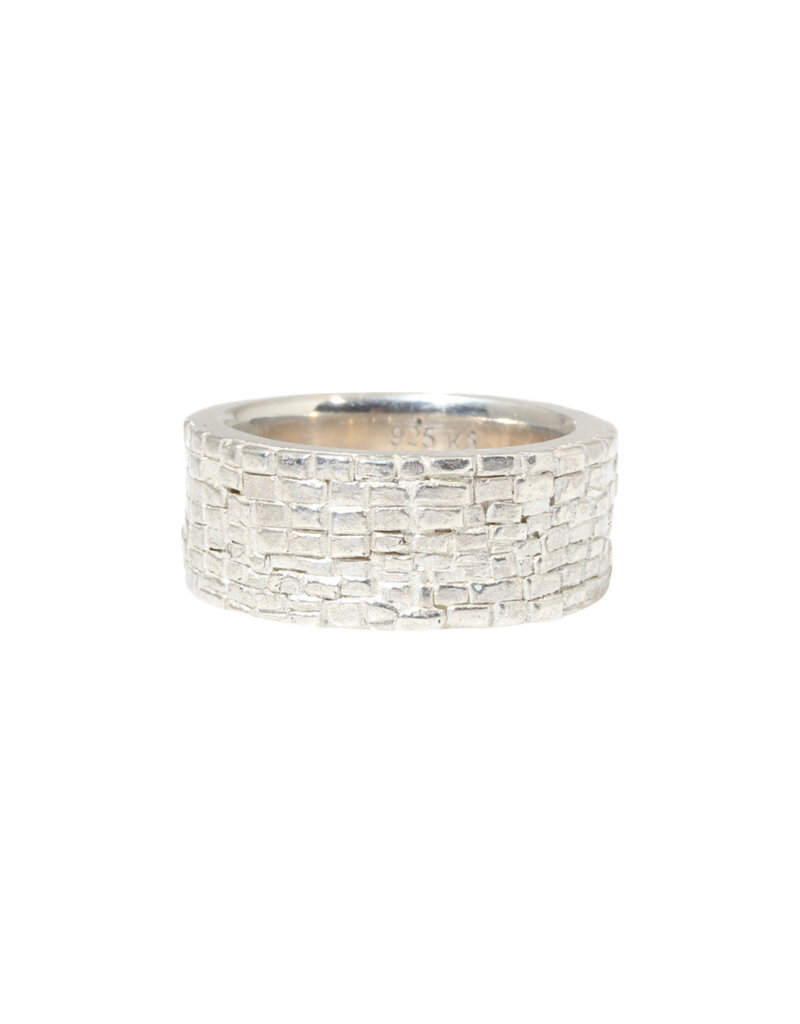 Sugar Brick Cigar Ring in Silver