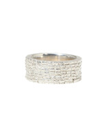 Sugar Brick Cigar Ring in Silver