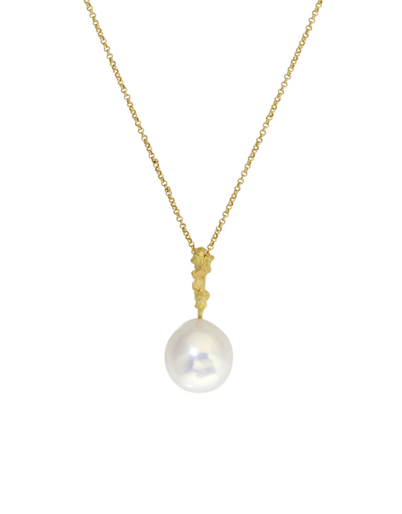 Sugar Babe Freshwater Pearl Drop Pendant in 18k Gold