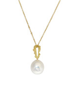 Sugar Babe Freshwater Pearl Drop Pendant in 18k Gold