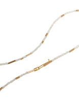 Pearl Cube Necklace in 14k and 18k Gold