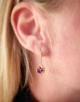 Rock Candy Ruby Hook Earrings in 18k Gold