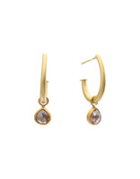 Katachi Hoop Post Earrings in 18k Gold