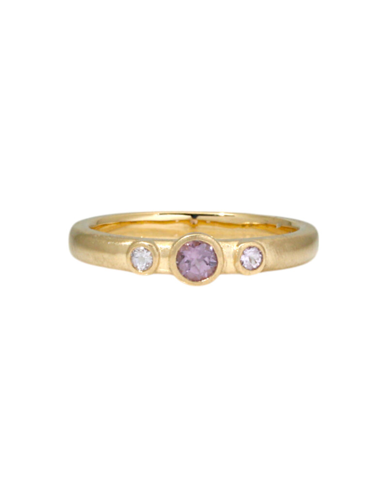 Stars Aligned Band with Spinel in 14k Gold