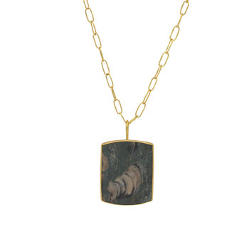 Laura Lienhard Stromatolite Pendant in 18k Yellow Gold