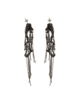 Hairy Drip Earrings in Charcoal & Ash