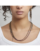 Hairy Drip Earrings in Charcoal & Ash