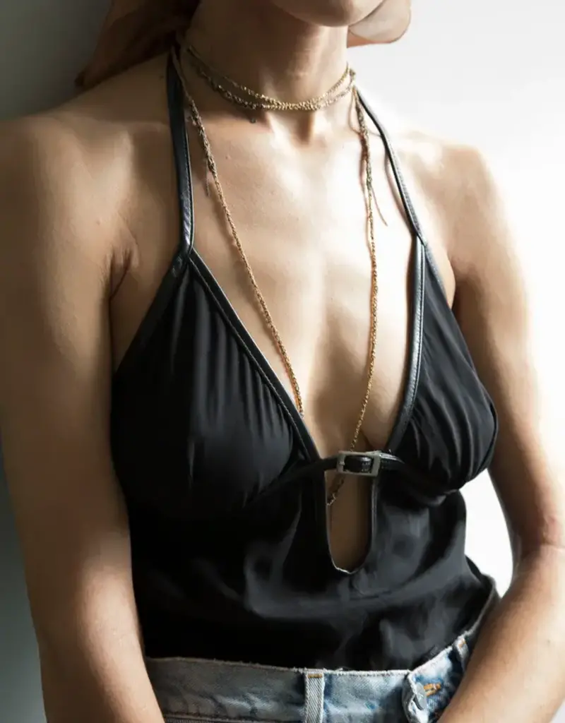 Melded Simple Necklace in 18k Gold Vermeil and Silver