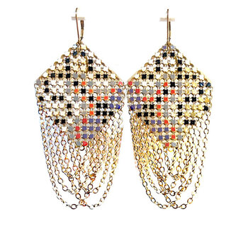 Maral Rapp Swagged Lantern Earrings - Snakes