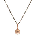 Organic Bezel Pink Sapphire Pendant in 14k Rose Gold