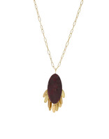 Laura Lienhard Petal Pendant in Shibuichi and 18k Gold