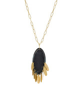 Laura Lienhard Petal Pendant in Shibuichi and 18k Gold