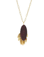 Laura Lienhard Petal Pendant in Shibuichi and 18k Gold