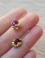 Rock Candy Ruby Hook Earrings in 18k Gold