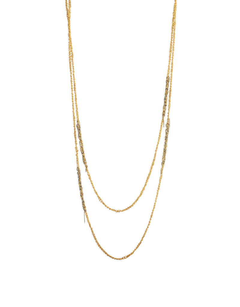 Melded Simple Necklace in 18k Gold Vermeil and Silver