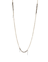 4-Tone Simple Necklace in Ash 7A & Charcoal 8B - 60"