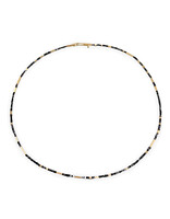Black Diamond Cube Necklace with 14k & 18k Gold