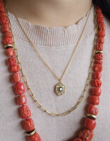 Lauren Ramirez Large Wyatt Sapphire Necklace in 18k Yellow Gold