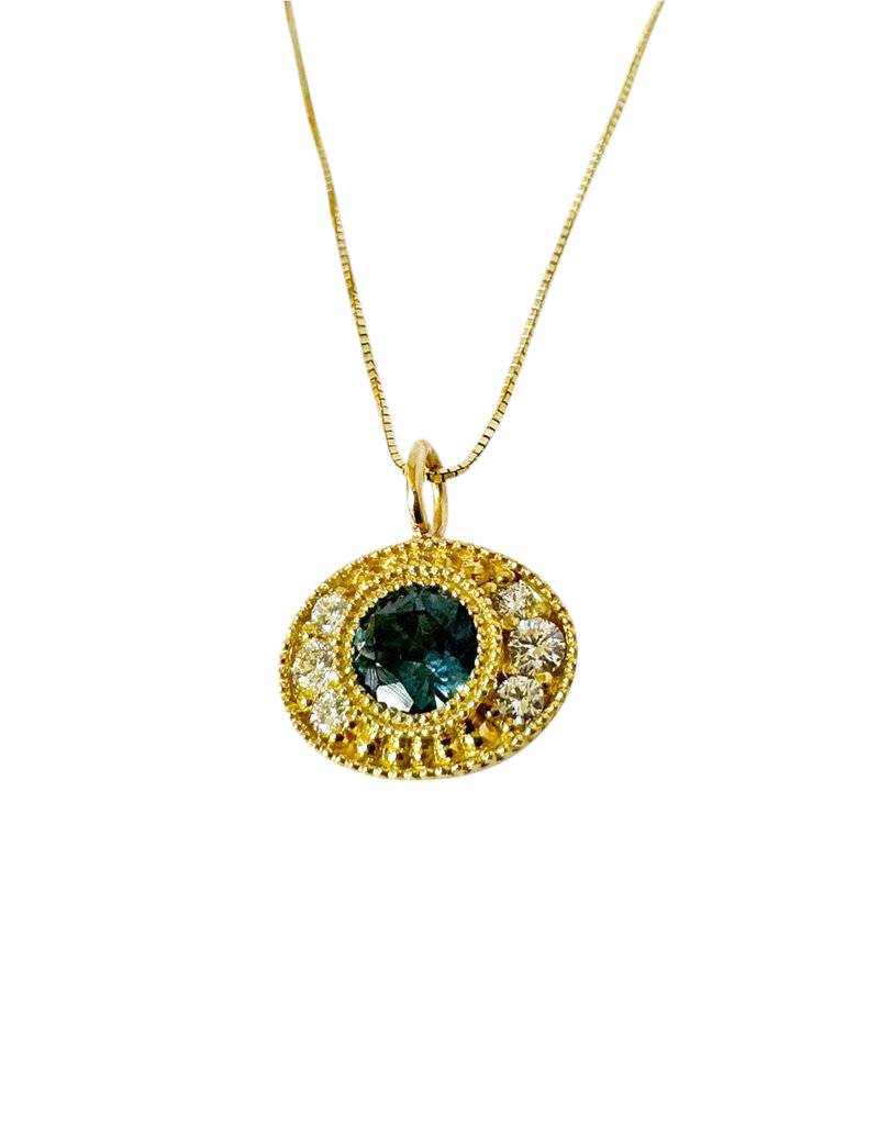 Lauren Ramirez Ford Sapphire Necklace in 18k Yellow Gold