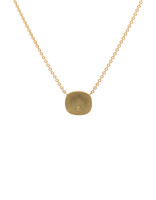 Horizontal Rustic Rosecut Diamond Pendant in 18k Gold