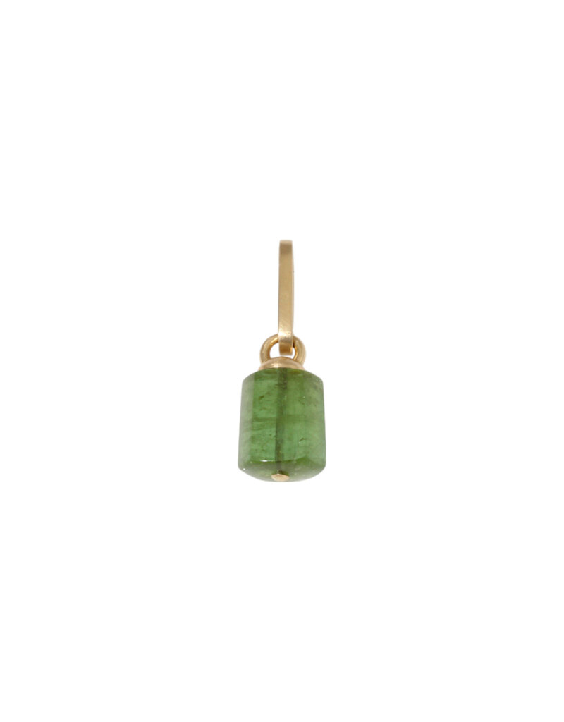 Tracy Conkle 12.5 Carat Green Tourmaline Crystal Pendant in 14k Gold