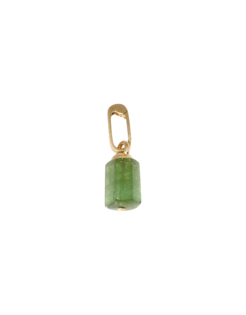 Tracy Conkle 12.5 Carat Green Tourmaline Crystal Pendant in 14k Gold