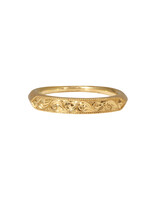 Alice Son Large Engraved Adora Band in 18k Yellow Gold