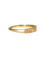 Alice Son Large Engraved Adora Band in 18k Yellow Gold