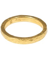 3mm Hammered 22k Gold Band