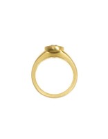 Raised Cup Setting with Brilliant Diamond in 18k Yellow Gold