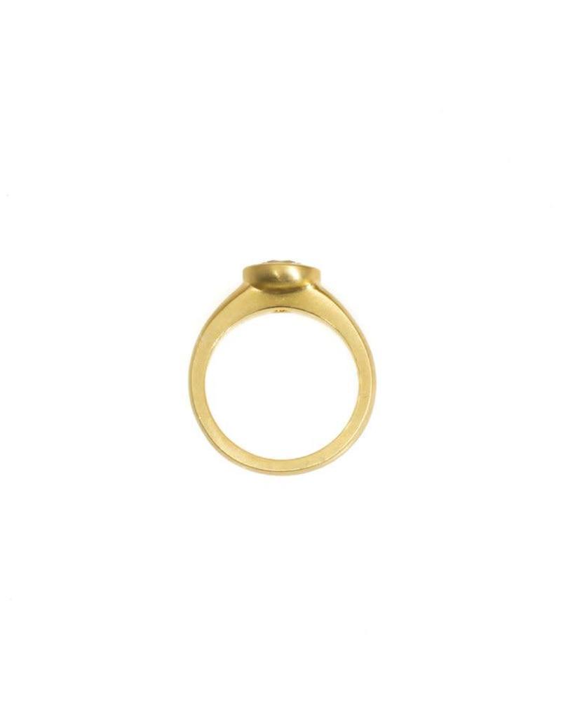 Raised Cup Setting with Brilliant Cup Diamond in 18k Yellow Gold ...