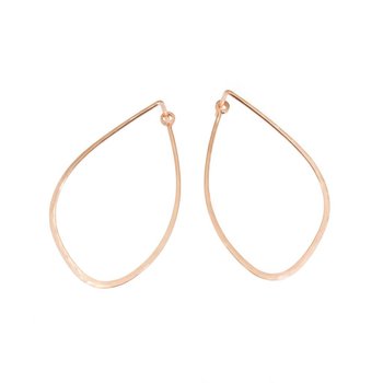 Mussel Hoop Earrings in 14k Rose Gold