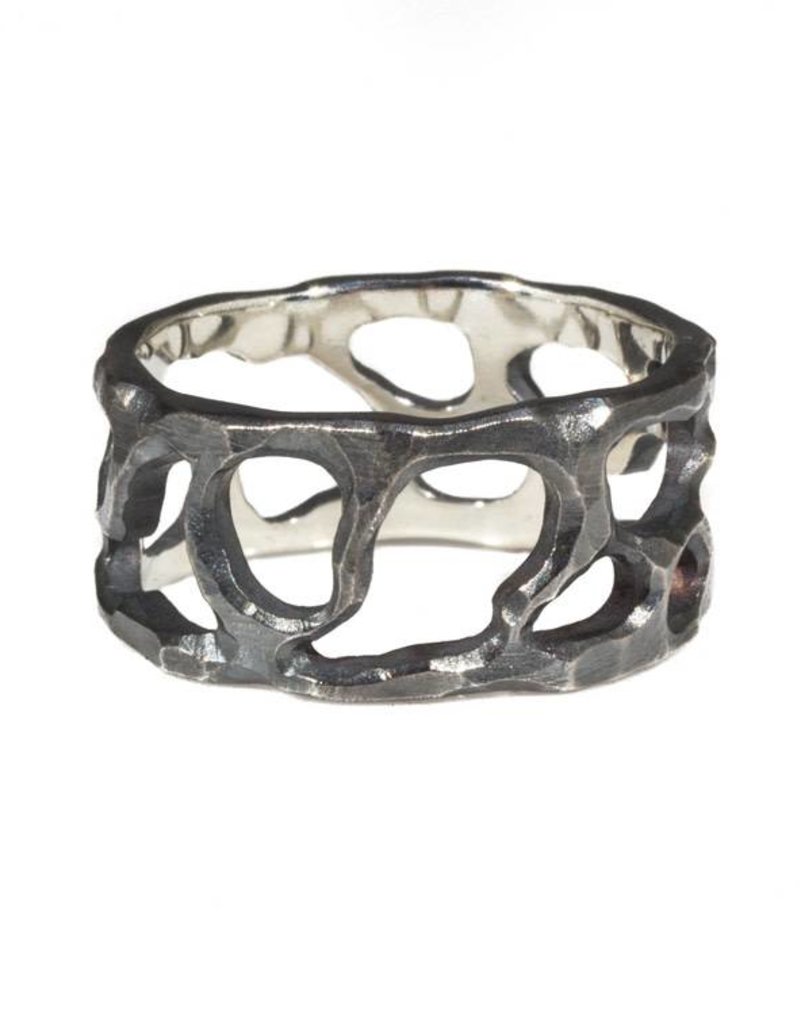 10mm Reef Ring in Oxidized Silver