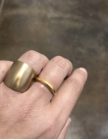 Plain Cuba Round Ring in Ancient Bronze