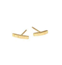 Sand Bar Post Earrings in 18k Yellow Gold
