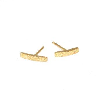 Sand Bar Post Earrings in 18k Yellow Gold