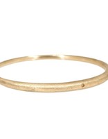 Sand Textured Tapered Bangle with 1.8mm Autumn Diamond