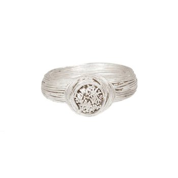 Top Knot Ring in Fine Silver